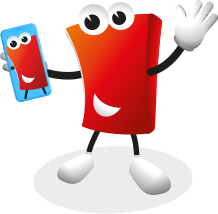 red book man holding mobile phone